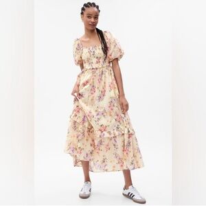 Gap x LoveShackFancy Floral Smocked Cotton Maxi Dress